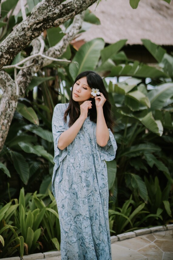 Loungewear Dress Tie Dye Maxi Caftan Beach Cover Up Muslim Kaftan Sleep Oversized Dress Plus Vacation Outfit Women Postpartum Mom Gift