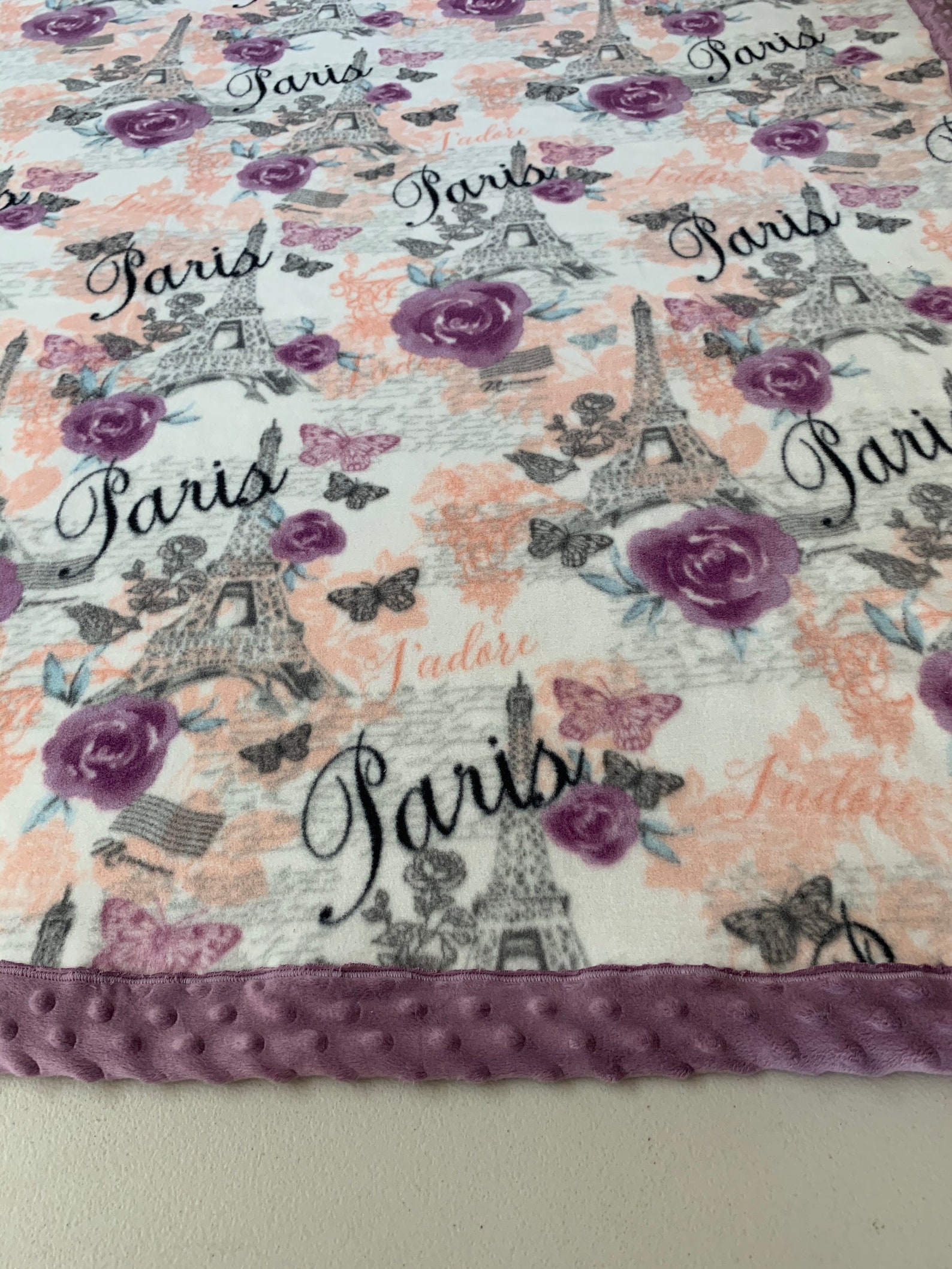 Paris / Eiffel Tower Throw Blanket and Pillow Etsy