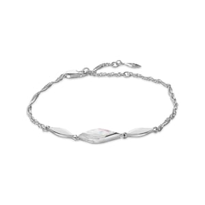 Sterling Silver White Opal Bracelet: Recycled Silver Jewellery