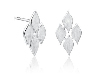 Stud Earrings in Sterling Silver, Womens Earrings, Silver Studs