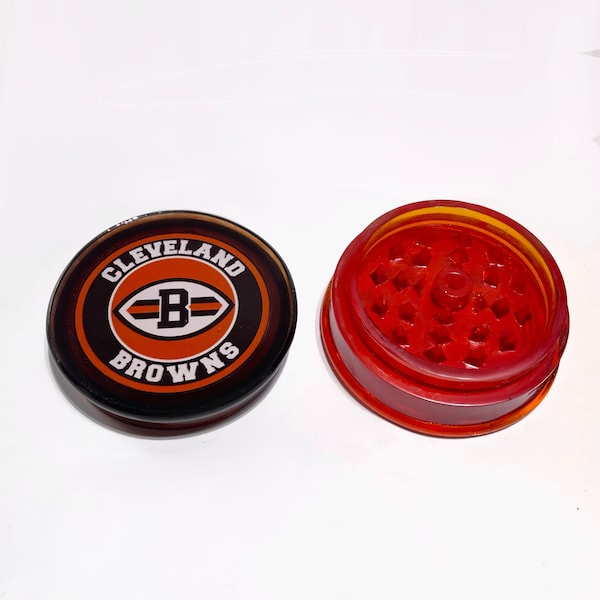 Cleveland Ohio Grinder, Football Fan Gift For Him, Herb and  Spice Cooking Accessories, Smoking, Orange and Brown,