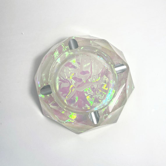 Iridescent Ashtray Opal Ashtray Color Shifting Ashtray Etsy