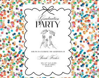 Modern Graduation Party Invitation Template