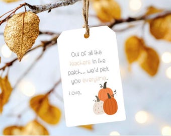 Pumpkin Fall Gift Tag: Cozy Seasonal Touch