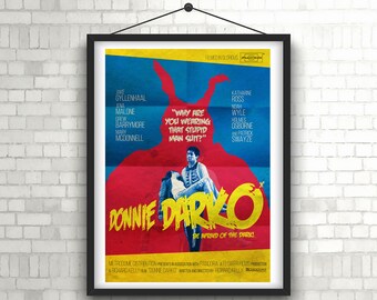 Donnie Darko, poster, unique design, digital HQ file, ready to DOWNLOAD & PRINT, high resolution, 2001 Sci-Fi psychological thriller film.