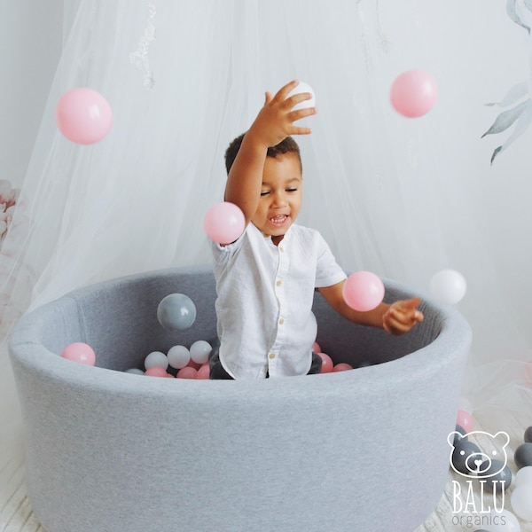 BALU BALL PIT - Grand, Jouets pour bébé pendant 1 an, Parc pour bébé, piscine à balles, piscine à balles pour jouets pour tout-petits, jouet de décoration de chambre d'enfant, décor de chambre d'enfant,