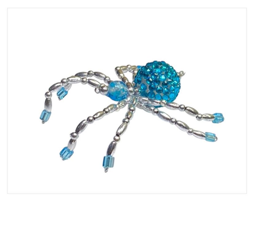 Christmas Spider #D5 Aqua Blue /silver/ Rhinestones Ornament - Etsy