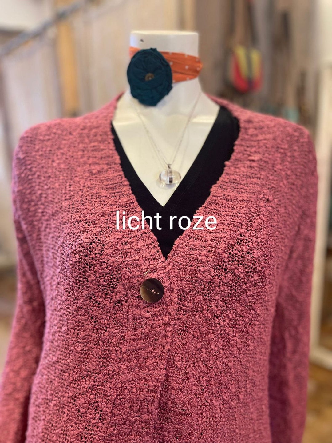 Cardigan Noa Noa Rose Foncé Taille S - Modèle MVS520, Occasion Très Bon état