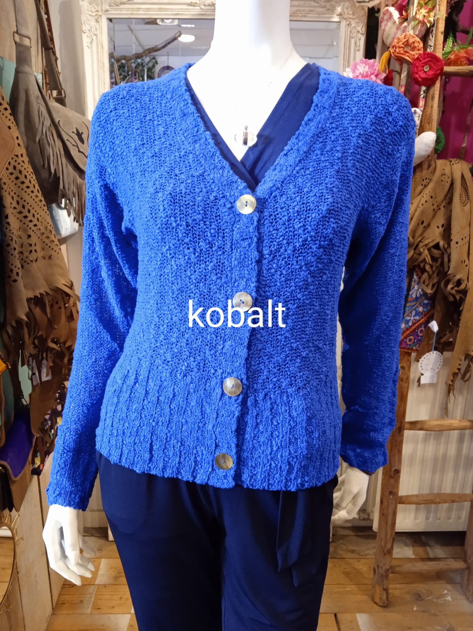 Cobalt Blue Cardigan - Etsy UK