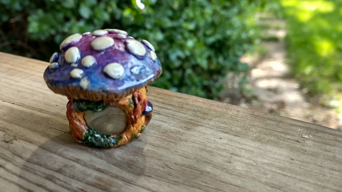 Small colorful mushroom jars Etsy