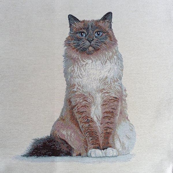 Gobelin Panel, Katze, Kissen Panel, Stuhl Sitz Bezug, Tragetasche, Jacquard Stoff, Wand Kunst, 46x46cm