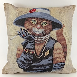 Pillow Cover, Cushion Cover, Coco Cat, Tapestry Pillowcase, Decorative Pillowcase
