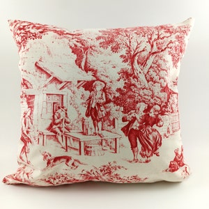Toile de Jouy, kussensloop, katoenen kussensloop, kussenhoes, decoratieve kussensloop