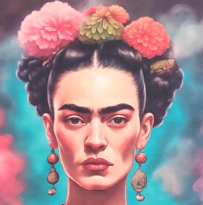 Velour Panel, Frida, Pillow Panel, Chair Seat Cover, Wall Art, 49 X 49