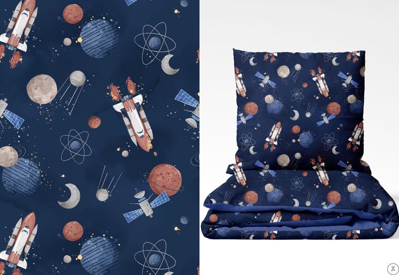 OEKO-TEX Certificate Digital Print Planetarium Premium Cotton Width 155cm 61