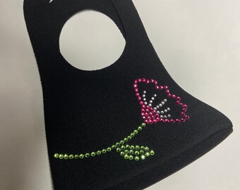 Rhinestone flower mask