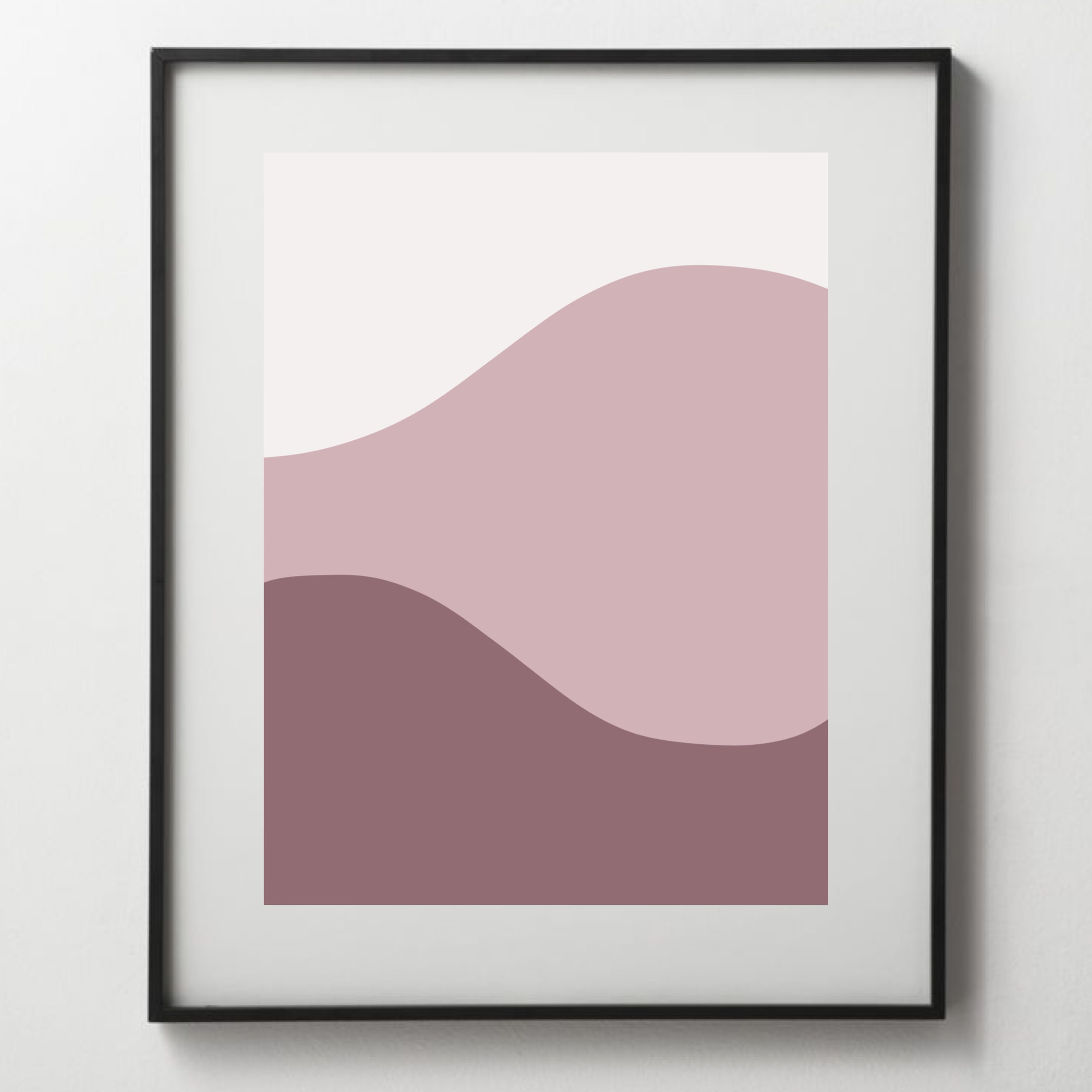 Mauve Minimalist Abstract Digital Art Etsy