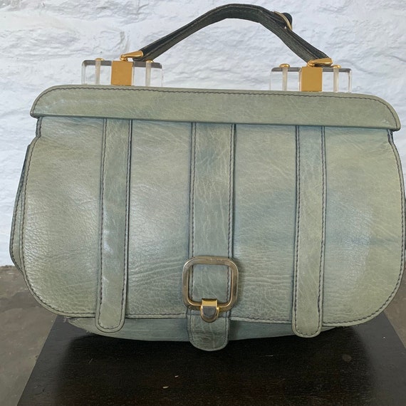 vintage handbag with lucite