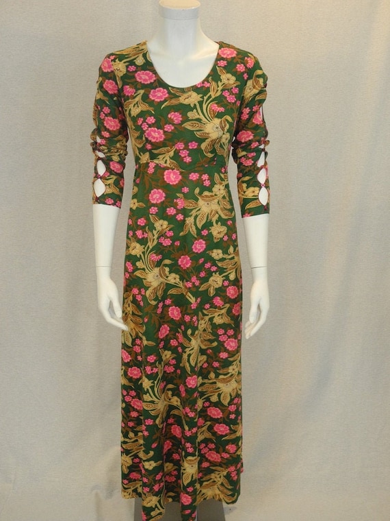 vintage floral 3/4 sleeve dress
