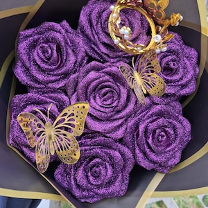 Eternal Glitter Roses bouquet