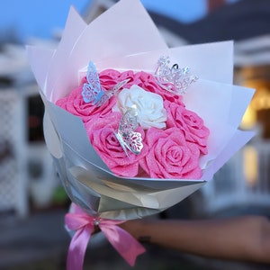 Eternal Glitter Roses Bouquet - Etsy