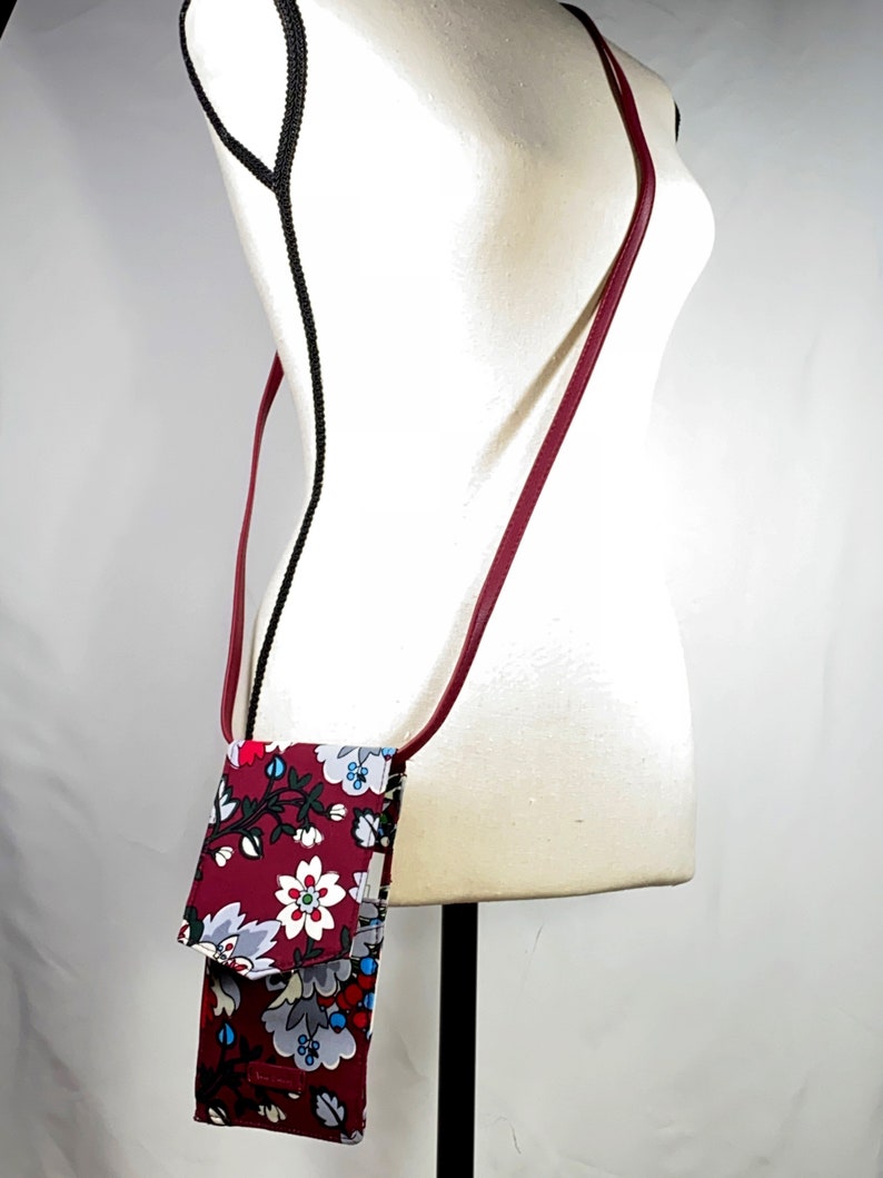 Vera Bradley Iconic RFID Envelope Crossbody in Bordeaux Blooms New Etsy