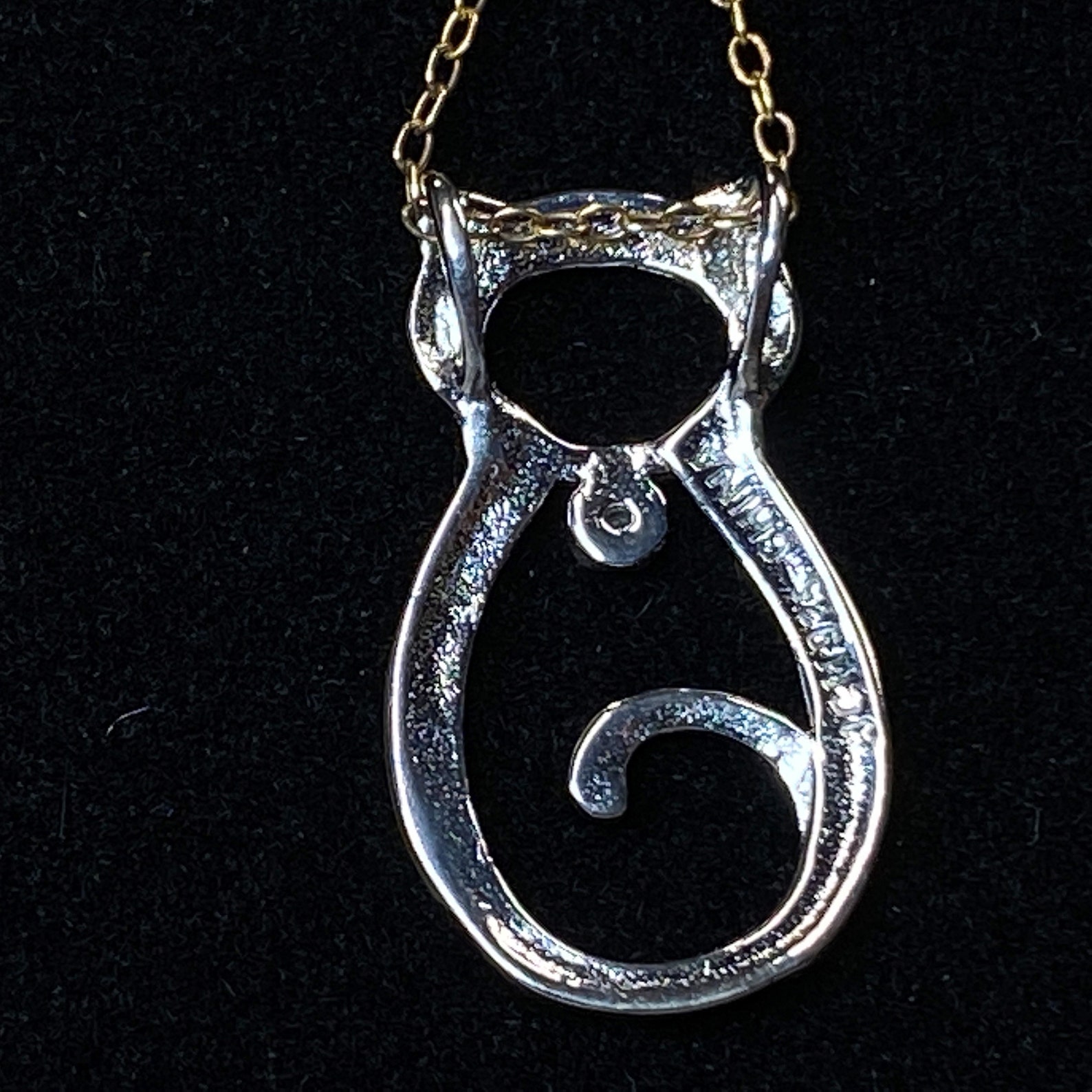 JCM Sterling Silver Signed 925 Necklace and Pendant Cat Etsy