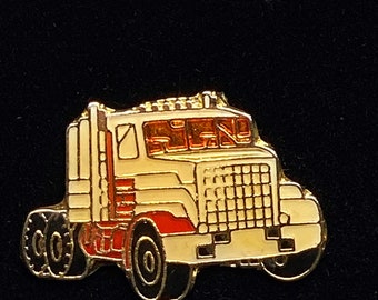 hat pin lapel 1980's Mafco Vintage Semi Truck tan/blue Lot of 2 