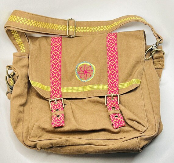 Fabric satchel bag deals