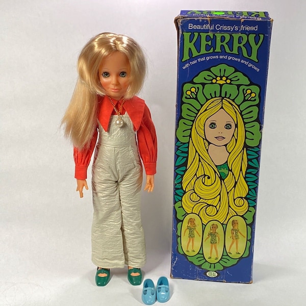 1971 Ideal Crissy’s Friend “Kerry” Growing Hair Blonde All Original W/Box 18"