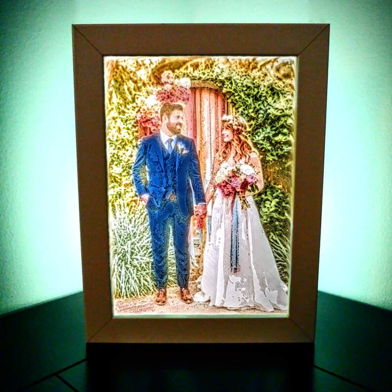Colorful Backlit Photos 3dprinted Lithophane Gift Etsy