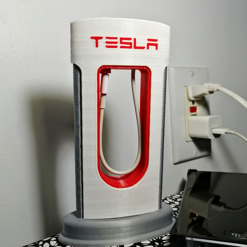 Tesla Supercharger 3DPrinted Miniature Phone Charger Etsy