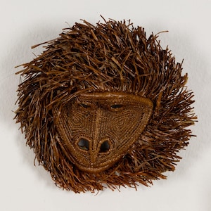 Brown Griviet Monkey Mask Tribal Mask, Animal Mask Wall Decor, Wall Hanging Art, Woven Mask, Animal Head, Ornament , Faux Animal Heads