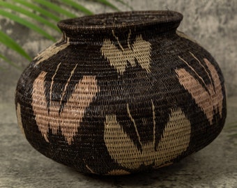 Black Brown And Gray Butterfly Rainforest Basket