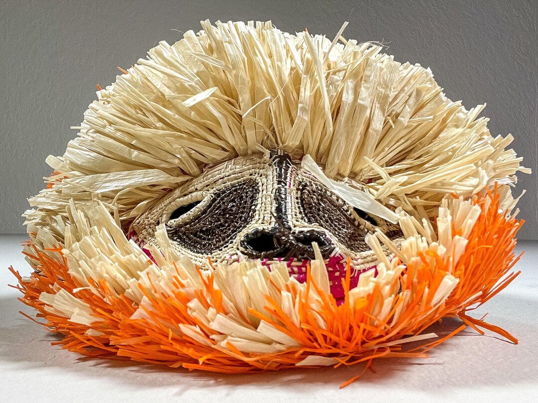 East Javan Langur Monkey Mask – Woven Jungle Animal Wall Art ...