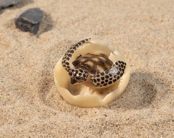 Tortuga de Tagua tallada, estatua de animal, miniatura tallada, figura, decoración, escultura artística, decoración de talla de madera en miniatura, animal pequeño