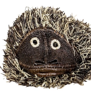 Tufted Capuchin Monkey Emberá Handwoven Palm Fiber Mask Panama Indigenous Primate Art Wearable Collectible Tribal Decor Gift