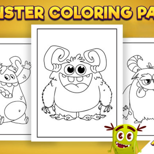 Cute Monster Coloring Book for Kids 2023