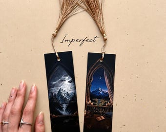 IMPERFECT Fantasy-Lesezeichen „Wingfall“ und „Night Tower“ | Inspiriert von Fourth Wing und ACOTAR, Bookish, Lesezeichen mit Goldquaste
