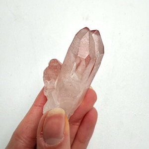 Rare Pink Lemurian Cluster with Hematite Inclusions