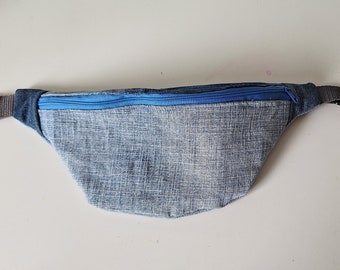 Axelväska - magväska - tillverkad av denim. Återvunnen denim magväska - magväska