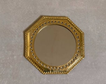 Set of 3 Handmade Brass Decorative Mirrors: Wall & Room Decor