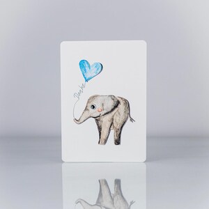 Niedliche Elefant Danke-Postkarte