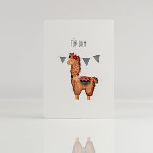 Postkarte mit Lama - Für Dich