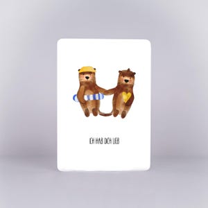 Otter Pärchen - Ich hab dich lieb