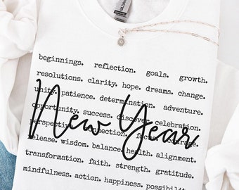 Frohes neues Jahr 2026 Png, trendiges Silvester Png, neues Jahr Shirt Design Png, neues Jahr neues mich Png, 12 neue Kapitel, Hallo 2026 Png