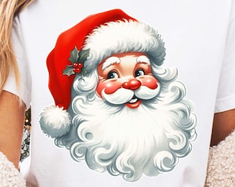 Santa Claus PNG, Vintage Santa Png, Retro Santa Png, Santa Face Png, Noel Png, Preppy Santa Png, Vintage Santa Clipart, Classic Santa Png