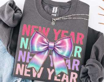 Frohes Neues Jahr PNG, Neujahr Png, Frohes Neues Jahr 2026 Png, Neues Jahr 2026 Png, Neujahr Shirt Png, Adrette Schleife Png, Neujahr Sublimation