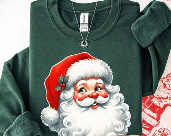 Père Noël PNG, père Noël vintage Png, père Noël rétro Png, visage du père Noël Png, Noel Png, preppy père Noël Png, clipart père Noël vintage, père Noël classique Png