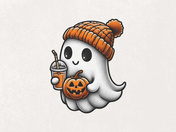 Cute Ghost PNG Halloween Png Fall PNG Ghost Pumpkin Png Ghost Clipart Fall Designs Ghost Halloween Graphics Transparent PNG Digital Download